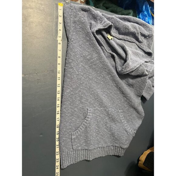 L.L.Bean Womens Hooded Knit Sweater Small S Cotton Lightweight Pullover With Fr - Picture 5 of 8